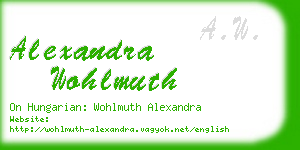 alexandra wohlmuth business card